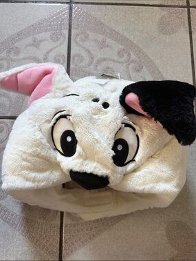 Plush Puppy Hooded Hat - White with Pink & Black Ears Disney Tokyo